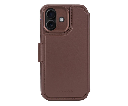 Etui / obudowa na smartfona Decoded Leather Detachable Wallet, iPhone 17, Chocolat Brown
